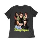 Group Expressions Collage Hary-Styls T-Shirt with Artistic Layout Women Relaxed – Viva Party