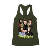 Group Expressions Collage Hary-Styls T-Shirt with Artistic Layout Women's Racerback Tank Top