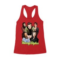 Group Expressions Collage Hary-Styls T-Shirt with Artistic Layout Women's Racerback Tank Top