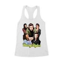 Group Expressions Collage Hary-Styls T-Shirt with Artistic Layout Women's Racerback Tank Top