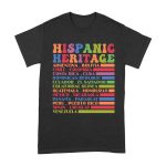 Hispanic Heritage Month Countries T-Shirt - Celebrate Latin American Roots Unisex Adult – Viva Party
