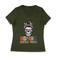 Hispanic Heritage Month Skeleton Woman with Sunglasses & Scarf