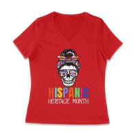 Hispanic Heritage Month Skeleton Woman with Sunglasses & Scarf