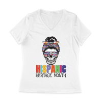 Hispanic Heritage Month Skeleton Woman with Sunglasses & Scarf
