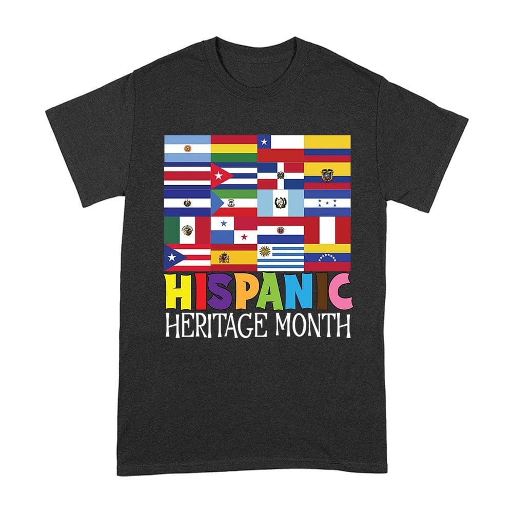 His-09_A-Black.jpg Hispanic Heritage Month Country Flags - Celebrate Latin American Heritage Unisex Adult – Viva Party