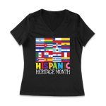 Hispanic Heritage Month Country Flags - Celebrate Latin American Heritage Women Jersey V-Neck – Viva Party