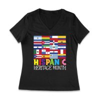 Hispanic Heritage Month Country Flags - Celebrate Latin American Heritage Women Jersey V-Neck – Viva Party