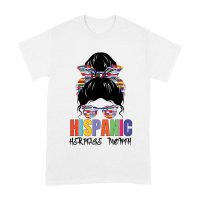Hispanic Heritage Month Girl Face with Sunglasses & Scarf Featuring Country Flags Unisex Adult
