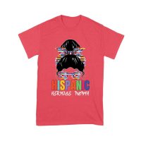 Hispanic Heritage Month Girl Face with Sunglasses & Scarf Featuring Country Flags Unisex Youth