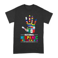 Celebrate National Hispanic Heritage Month: Hand with Country Flags T-Shirt Unisex Adult – Viva Party