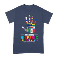 Celebrate National Hispanic Heritage Month: Hand with Country Flags T-Shirt Unisex Adult