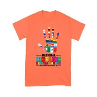 Celebrate National Hispanic Heritage Month: Hand with Country Flags T-Shirt Unisex Youth