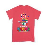 Celebrate National Hispanic Heritage Month: Hand with Country Flags T-Shirt Unisex Youth