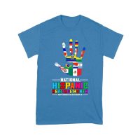 Celebrate National Hispanic Heritage Month: Hand with Country Flags T-Shirt Unisex Youth