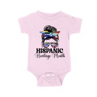 Hispanic Heritage Month Bun & Shades with Latin American Flags Unisex Baby Jersey