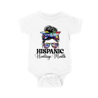 Hispanic Heritage Month Bun & Shades with Latin American Flags Unisex Baby Jersey