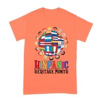 Hispanic Heritage Month T-Shirt | Celebrate Diversity with Colorful Kids & Flags Unisex Adult