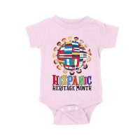 Hispanic Heritage Month T-Shirt | Celebrate Diversity with Colorful Kids & Flags Unisex Baby Jersey