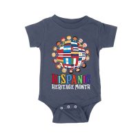 Hispanic Heritage Month T-Shirt | Celebrate Diversity with Colorful Kids & Flags Unisex Baby Jersey