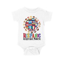 Hispanic Heritage Month T-Shirt | Celebrate Diversity with Colorful Kids & Flags Unisex Baby Jersey