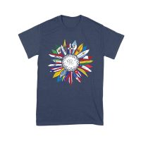 Vibrant Hispanic Heritage Month T-Shirt: Flower Design with Country Flags Unisex Youth
