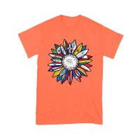 Vibrant Hispanic Heritage Month T-Shirt: Flower Design with Country Flags Unisex Youth