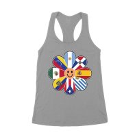 Bold Hispanic Heritage Month T-Shirt: Celebrate with Pride and Color Women's Racerback Tank Top