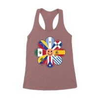 Bold Hispanic Heritage Month T-Shirt: Celebrate with Pride and Color Women's Racerback Tank Top
