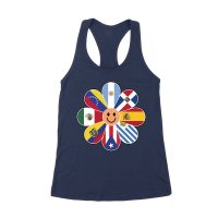 Bold Hispanic Heritage Month T-Shirt: Celebrate with Pride and Color Women's Racerback Tank Top
