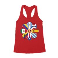 Bold Hispanic Heritage Month T-Shirt: Celebrate with Pride and Color Women's Racerback Tank Top
