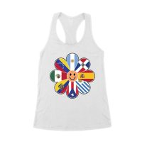 Bold Hispanic Heritage Month T-Shirt: Celebrate with Pride and Color Women's Racerback Tank Top