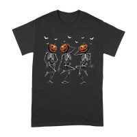 Pumpkin Head Skeleton with Bats - Eerie Halloween Unisex Adult – Viva Party