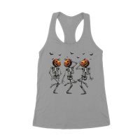 Pumpkin Head Skeleton with Bats