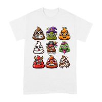 Funny Halloween Poop Faces T-Shirt