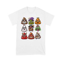 Funny Halloween Poop Faces T-Shirt