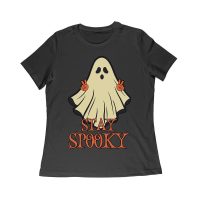 Stay Spooky Haunted Ghost Tee - Bold Halloween Women Relaxed – Viva Party