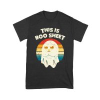Funny Retro 'This Is Boo Sheet' Halloween Ghost T-Shirt - Cute Spooky Costume Tee for Men, Women, Kids Unisex Youth – Viva Party