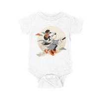 Cute Cartoon Witch Riding Besom T-Shirt