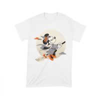 Cute Cartoon Witch Riding Besom T-Shirt