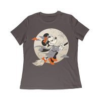 Cute Cartoon Witch Riding Besom T-Shirt