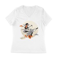 Cute Cartoon Witch Riding Besom T-Shirt