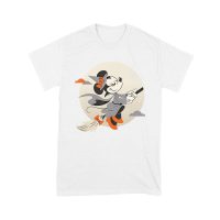 Cute Cartoon Witch Riding Besom T-Shirt