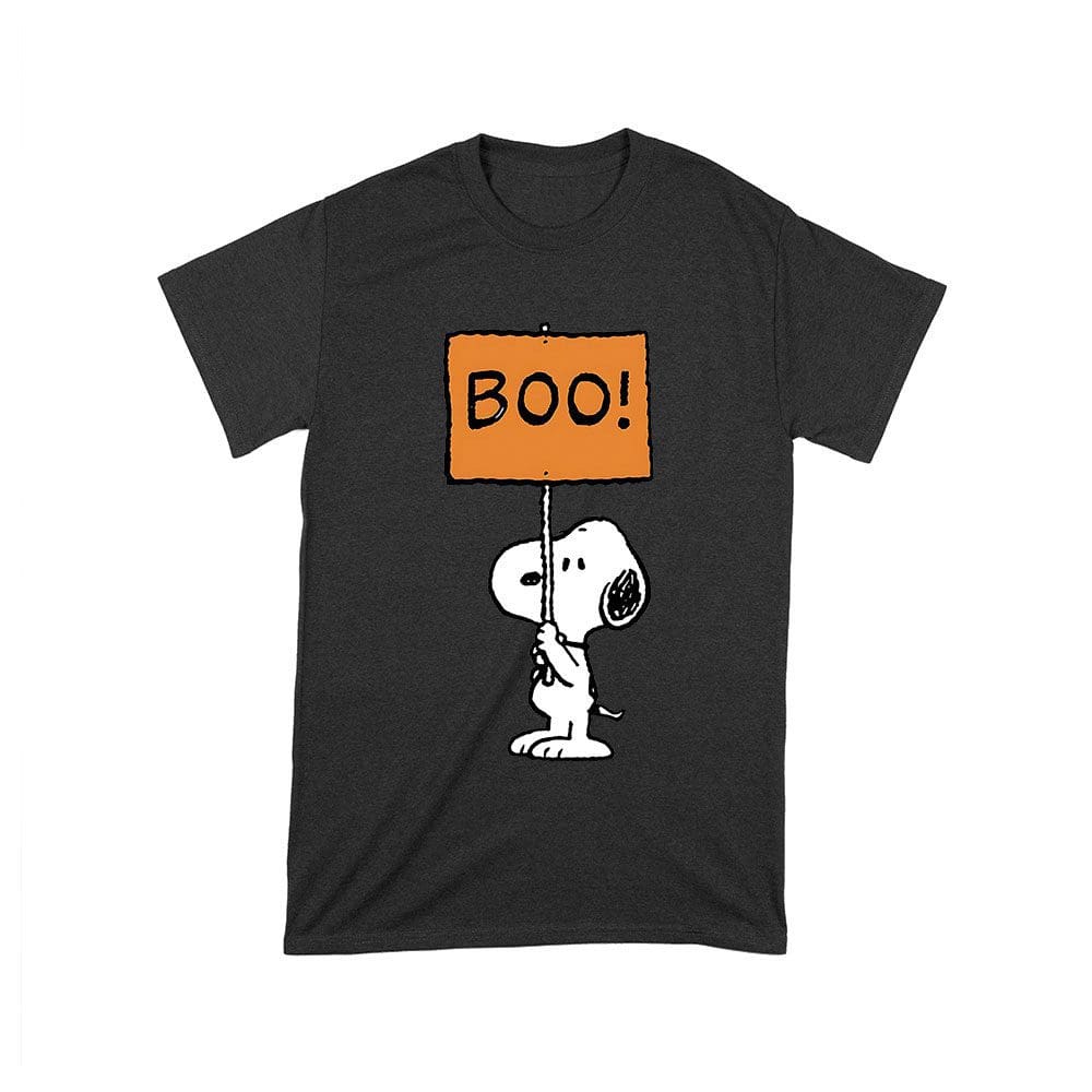 Hw-50_T-Black.jpg Cute 'Boo!' Halloween T-Shirt - Fun And Simple Ghostly Design Unisex Toddler – Viva Party