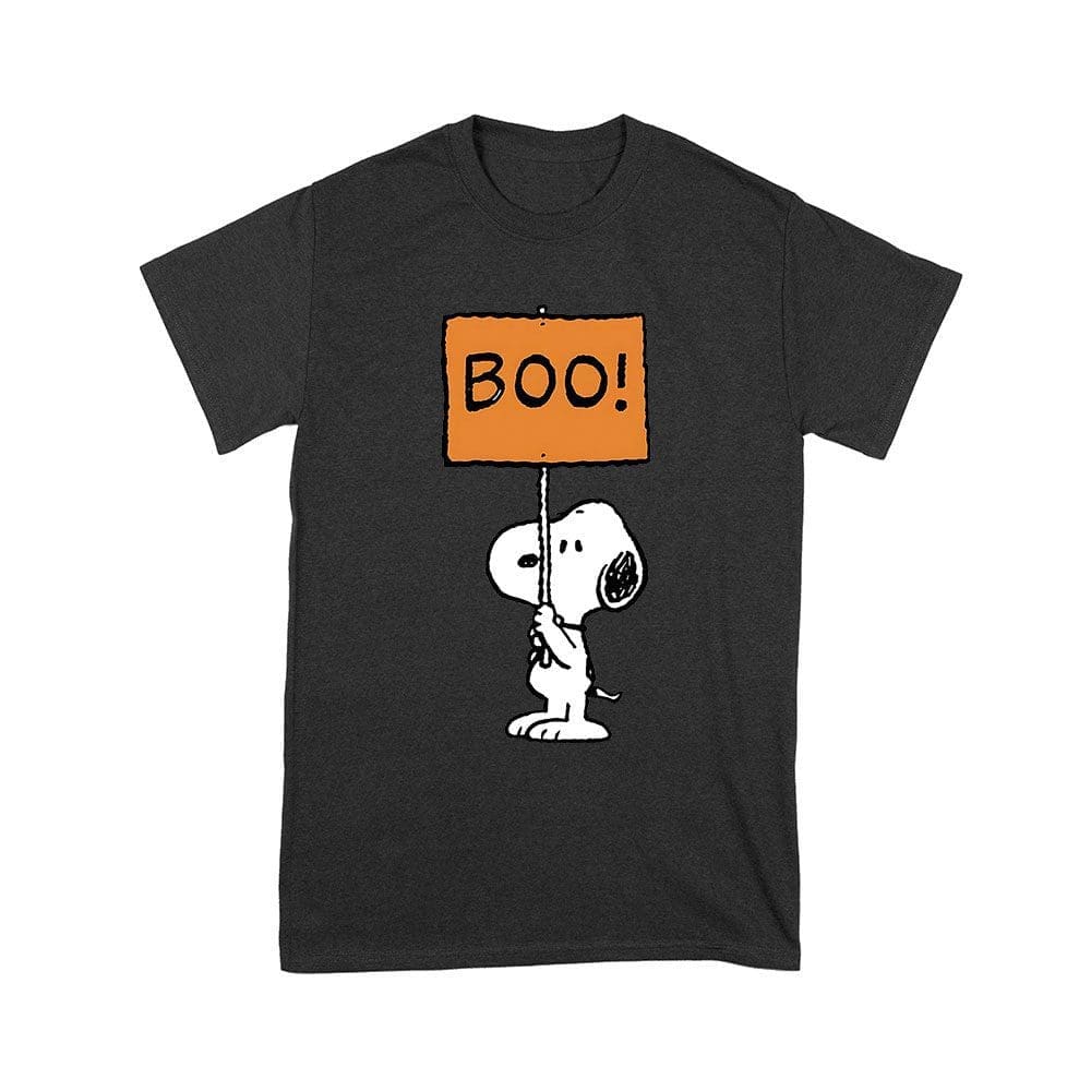 Hw-50_Y-Black.jpg Cute 'Boo!' Halloween T-Shirt - Fun And Simple Ghostly Design Unisex Youth – Viva Party