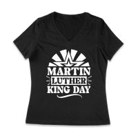 Inspirational I Have a Dream T-Shirt - Motivational Design for Men, Women, and Kids - Celebrate Equality and Unity Women Jersey V-Neck – Viva Party