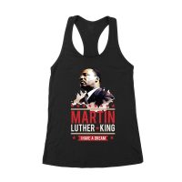 Inspirational Dream Quote T-Shirt - Motivational Design for Equality and Unity Women's Racerback Tank Top – Viva Party