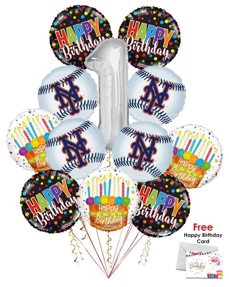 Nym-12-S7N1.Jpg New York Mets Happy Birthday Balloon Bouquet (12 Balloons) – Viva Party