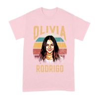 Retro Sunset Stripes Olivia Rodrigo Graphic Tee with Vintage Portrait Unisex Adult