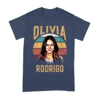 Retro Sunset Stripes Olivia Rodrigo Graphic Tee with Vintage Portrait Unisex Adult