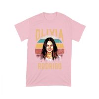 Retro Sunset Stripes Olivia Rodrigo Graphic Tee with Vintage Portrait Unisex Toddler